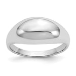 14k White Gold Polished Dome Ring