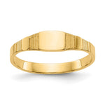 14K Polished 4.5x Closed Back Size 1.75 Square Signet Ring