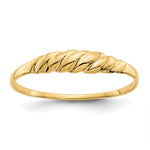14K Ridged Dome Ring
