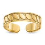 14k Leaf Design Toe Ring