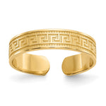 14k Greek Key Toe Ring