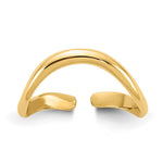 14k Polished Curved Toe Ring