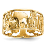 14k Lucky Symbols Cut Out Band