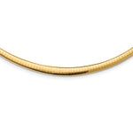 14k with White Rhodium 3.00- Graduated Reversible Omega Necklace