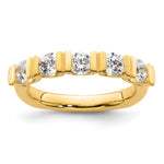 14k Diamond Tension Set Wedding Band