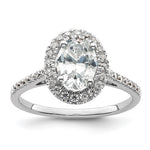 14k Two-tone Halo (Holds 2 carat (8.5x) Oval Center) 1/3 carat Diamond Semi-mount Engagement Ring