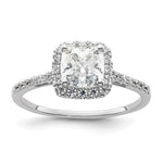 14k Two-tone Halo (Holds 1.25 carat () Cushion Center) 1/4 carat Diamond Semi-mount Engagement Ring