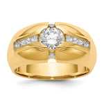 IB Goodman 14K (Holds 3/4 carat () Round Center) 1/2 carat Diamond Mens Semi-Mount Ring