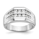 True Origin 14K White Gold Men's 1/2 carat Lab Grown Diamond VS+ F+ Complete Double Channel Band