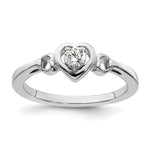 14K White Gold Diamond Complete Heart Promise/Engagement Ring