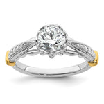 14k Two-tone Diamond Semi-Mount Engagement Ring