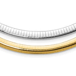 14k Two-tone Lt Reversible Omega w/extender Necklace