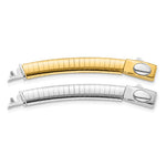 14k Two-tone White and Yellow Domed Omega Extender for Reversible Necklace
