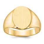 14k 13.0x Closed Back Men's Signet Ring