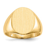 14k 13.0x Closed Back Signet Ring