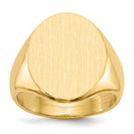 14k 16.0x Oval Closed Back Mens Signet Ring