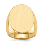 14k 26.5x Closed Back Men's Signet Ring