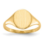 14k 10.0x Open Back Signet Ring