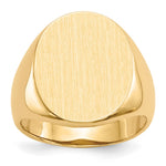 14k 16.0x Oval Open Back Mens Signet Ring
