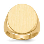 14k 22.0x Open Back Men's Signet Ring