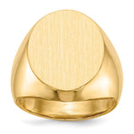 14k 18.5x Closed Back Men's Signet Ring