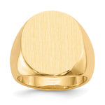 14k 19.5x Closed Back Men's Signet Ring