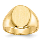14k 15.0x Closed Back Men's Signet Ring