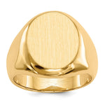 14k 16.5x Closed Back Men's Signet Ring