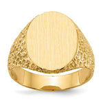 14k 17.0x Closed Back Men's Signet Ring