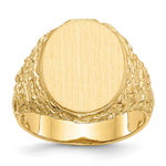 14k 17.0x Open Back Men's Signet Ring