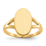 14k 14.5x Closed Back Signet Ring