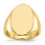 14k 12.0x Oval Open Back Signet Ring