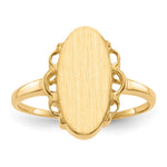 14k 14.5x Open Back Signet Ring