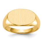 14k 17.0x East-West Oval Open Back Mens Signet Ring