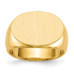 14k 19.0x Closed Back Mens Signet Ring