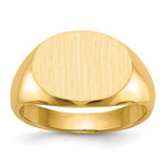 14k 12.0x Open Back Mens Signet Ring
