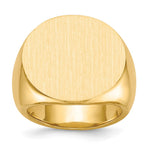 14k 21.0x Round Closed Back Mens Signet Ring