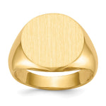 14k 15.5x Open Back Signet Ring