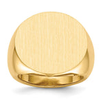 14k 21.0x Round Open Back Mens Signet Ring