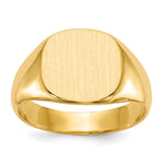 14k 12.5x Closed Back Men's Signet Ring