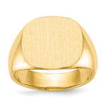 14k 15.5x Open Back Men's Signet Ring