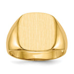 14k 13.5x Open Back Mens Signet Ring