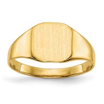 14k 8.5x Octagon Closed Back Signet Ring