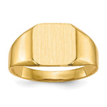 14k 11.0x Octagon Open Back Mens Signet Ring