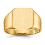 14k 12.5x Octagon Open Back Mens Signet Ring