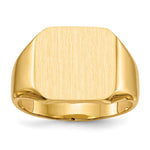 14k x Closed Back Mens Signet Ring