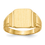 14k 7.5x Closed Back Signet Ring