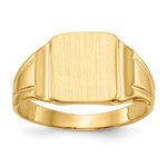 14k 7.5xRectangular Closed Back Signet Ring