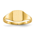 14k 6.5x Square Closed Back Signet Ring