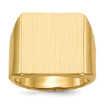 14k 16.5x Open Back Mens Signet Ring